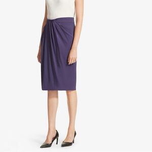 NWT MM LAFLEUR The Lenox Skirt Foulard Purple High Rise Knee Length 14 New